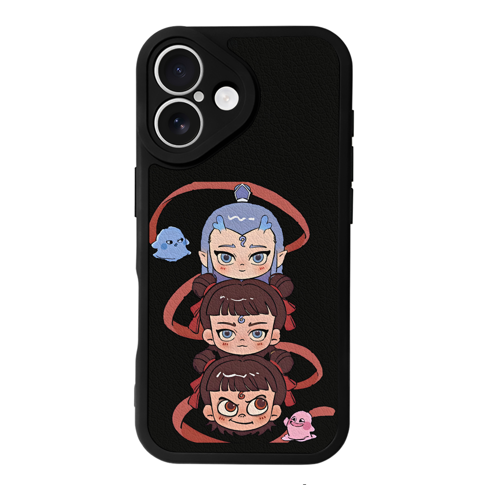 （画像用） Ne Zha 2 ナタ 魔童の大暴れ 【iPhone 16シリーズ対応】シリコンスマホケース（レザー調） 材質：シリコン